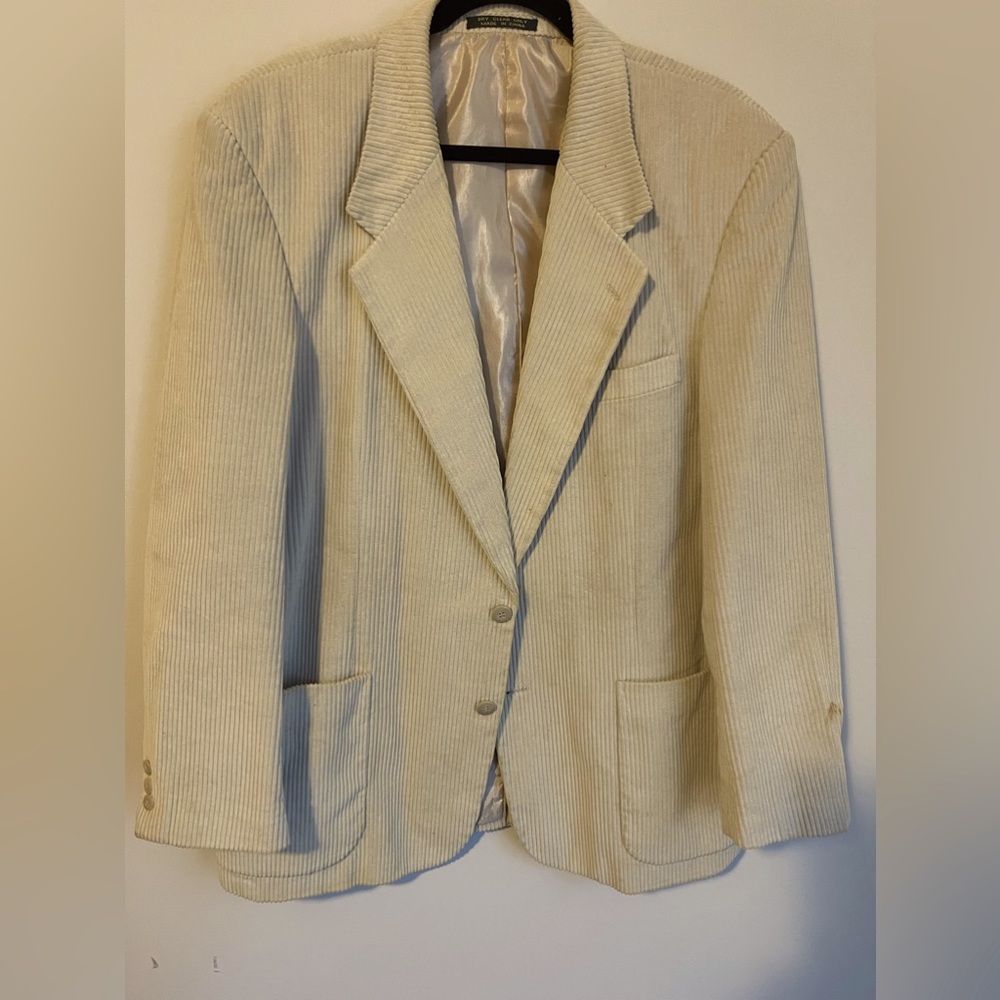 Cream Corduroy Blazer